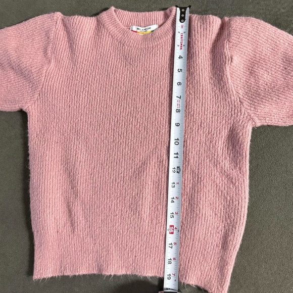 Korean Pink Puff Sleeve Sweater | BBAL JU NO CHO | Soft Knit - Picture 6 of 6
